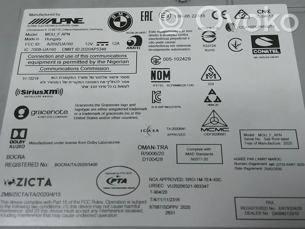 BMW 2 F22 F23 Panel radia 