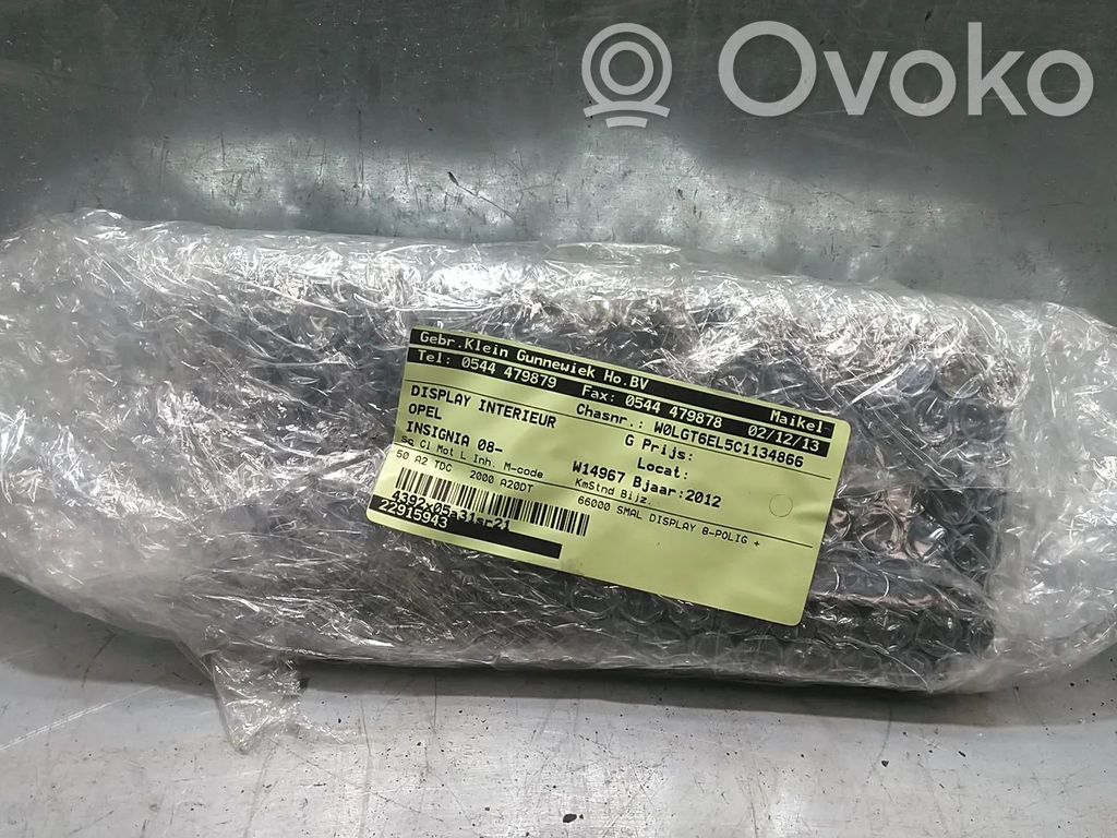 Opel Insignia A Screen/display/small screen 