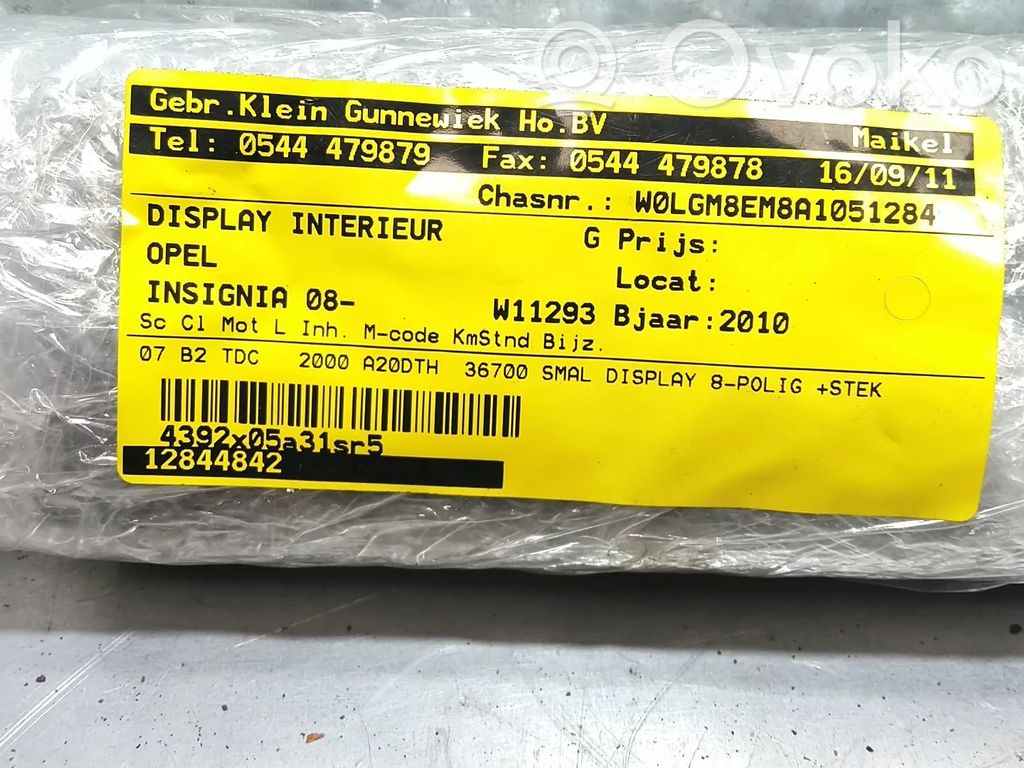 Opel Insignia A Ecran/afișaj/ecran mic 