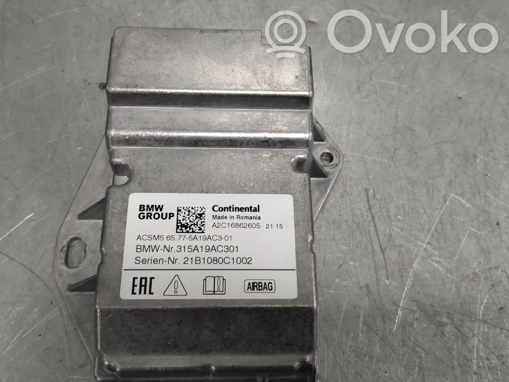 BMW 1 F40 Centralina/modulo airbag 