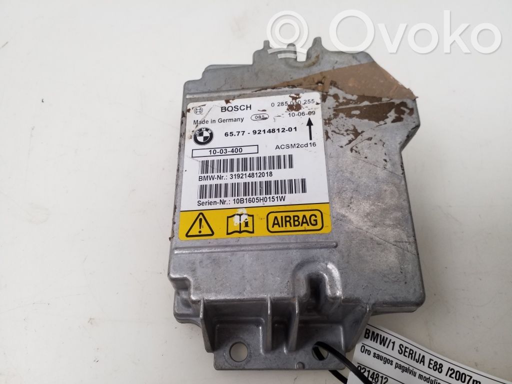 BMW 1 E82 E88 Airbag control unit/module 