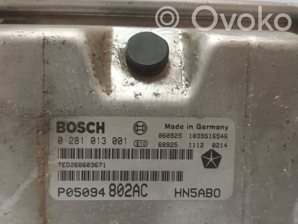Unitate/modul de control motor   P05094802AC