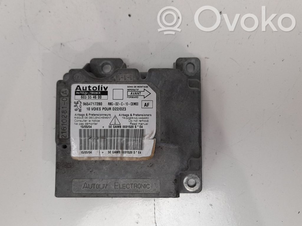 Unidad de control/módulo del Airbag   9654717280