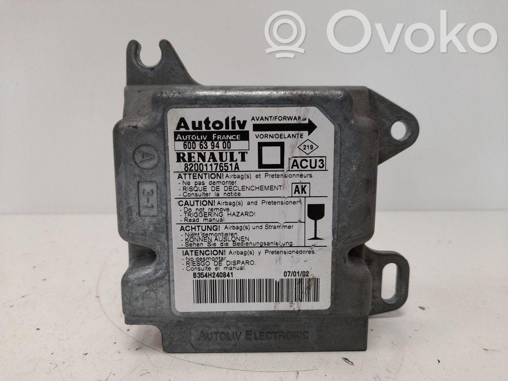 Renault Megane I Centralina/modulo airbag
