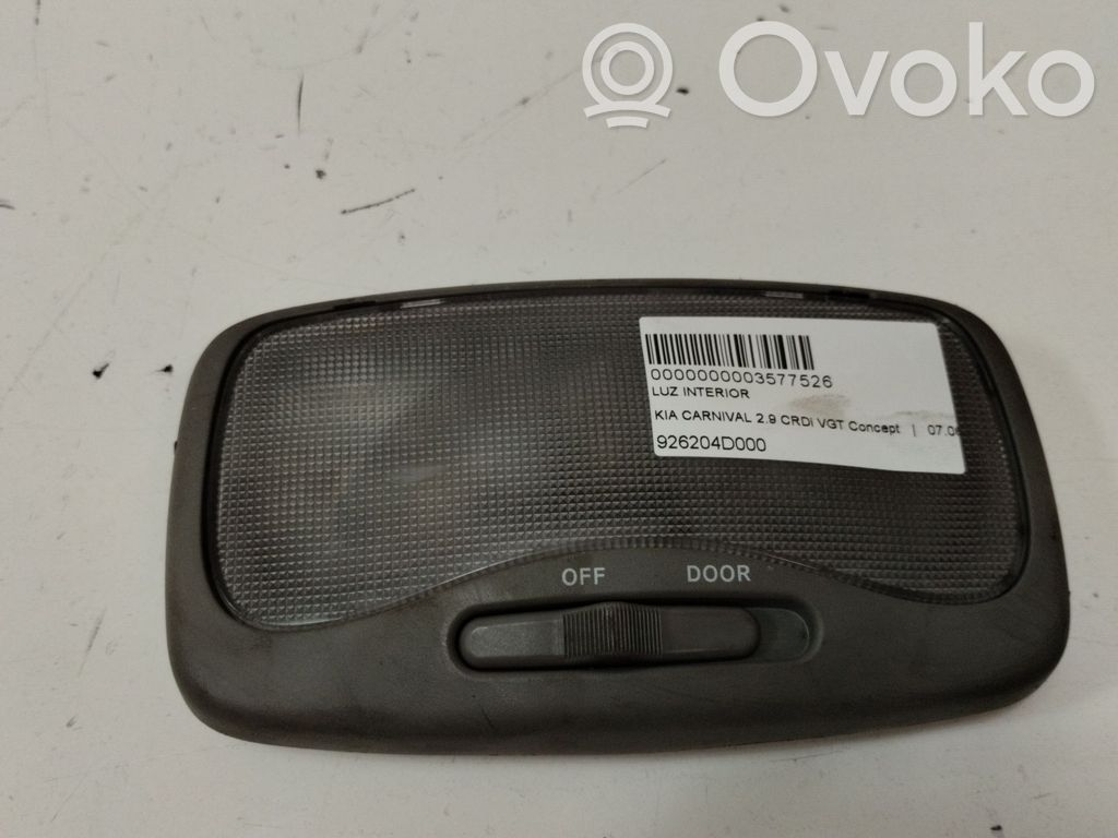 KIA Carnival Etuistuimen valo
