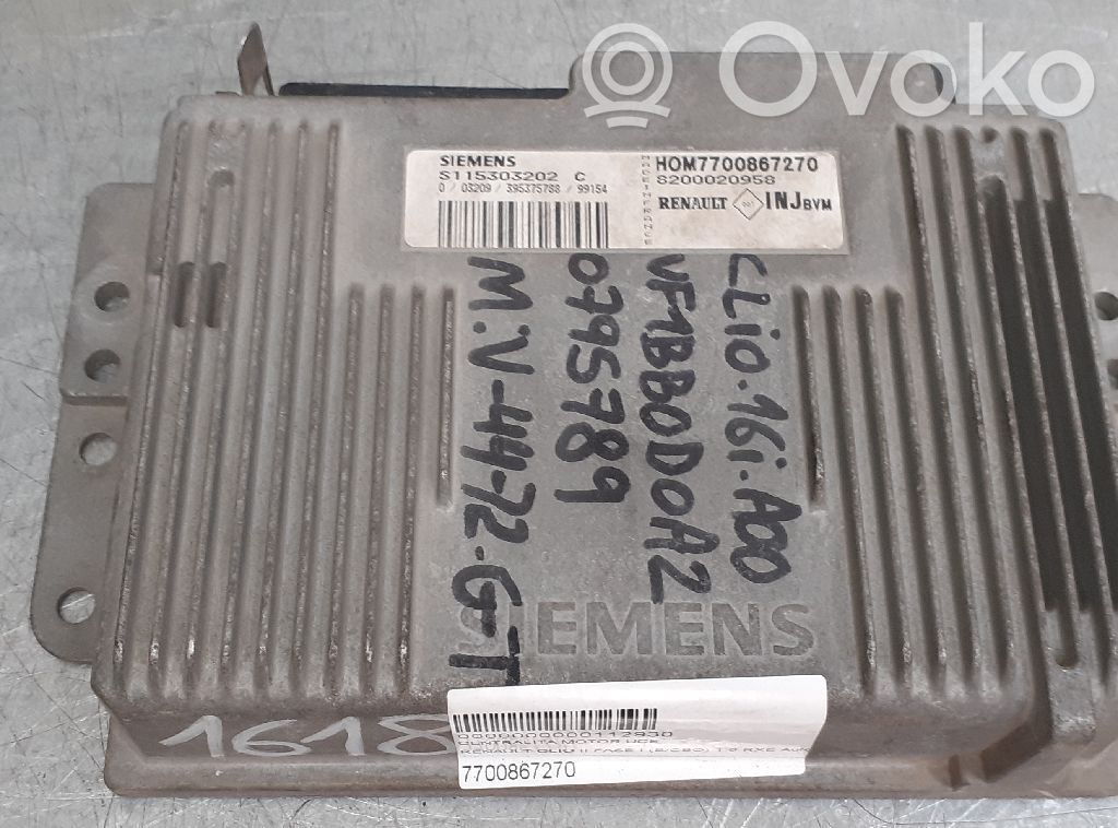 Renault Clio II Engine control unit/module 
