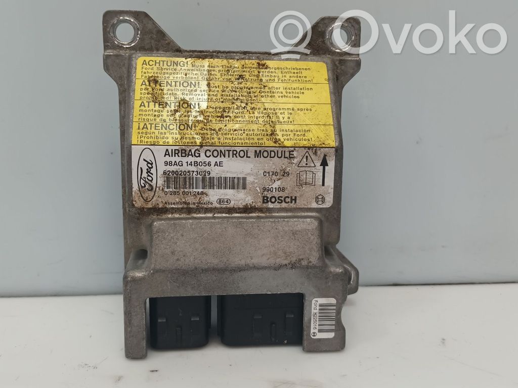 Module de contrôle airbag   98AG14B056AE