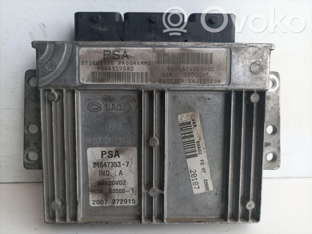 Citroen C4 I Picasso Unidad de control/módulo ECU del motor 