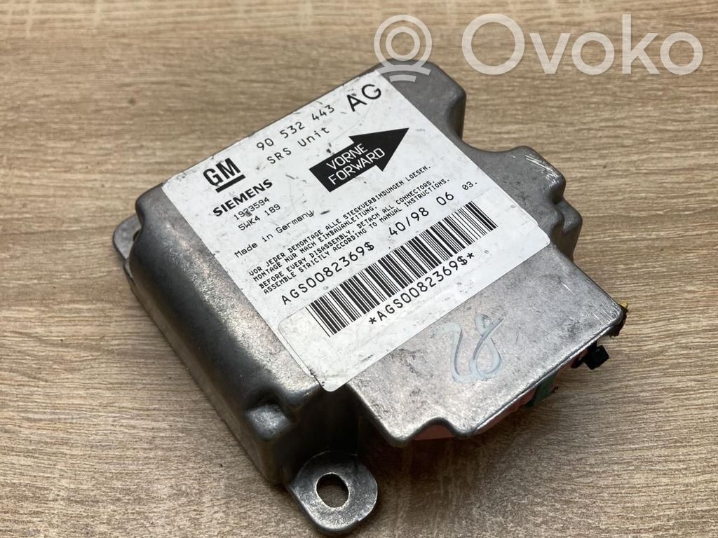 Opel Corsa B Airbag control unit/module 