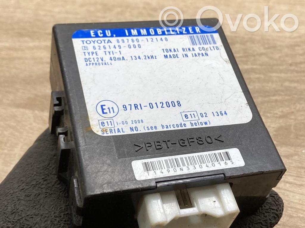 Toyota Corolla E120 E130 Unitate/modul comandă imobilizator 