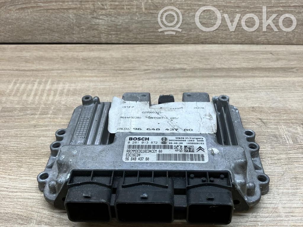 Engine control unit/module   9664843780,0281013872,9644692380