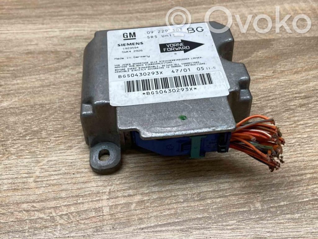 Opel Zafira A Centralina/modulo airbag 