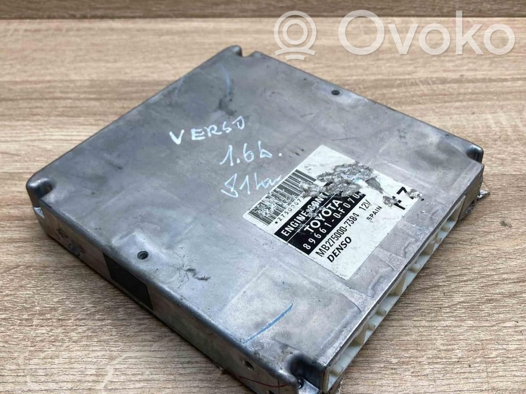 Toyota Corolla Verso E121 Unidad de control/módulo ECU del motor 