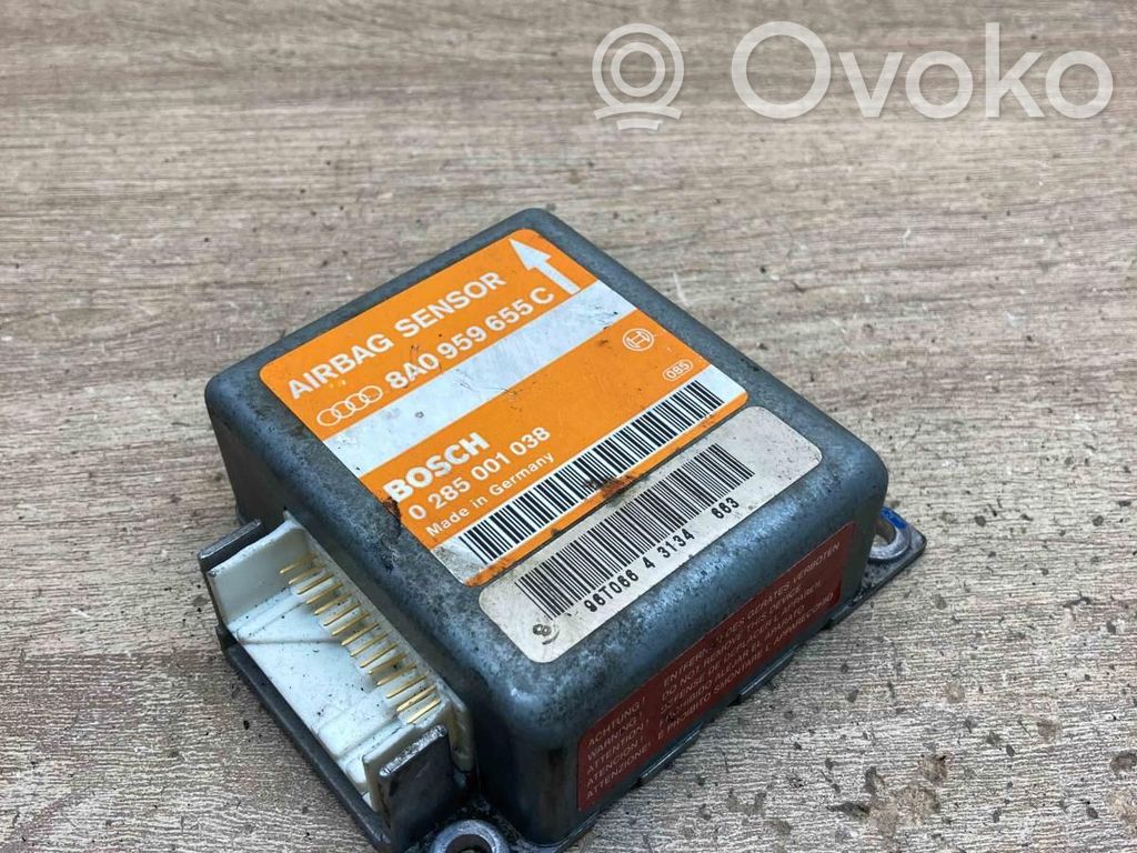 Centralina/modulo airbag   8A0959655C,0285001038