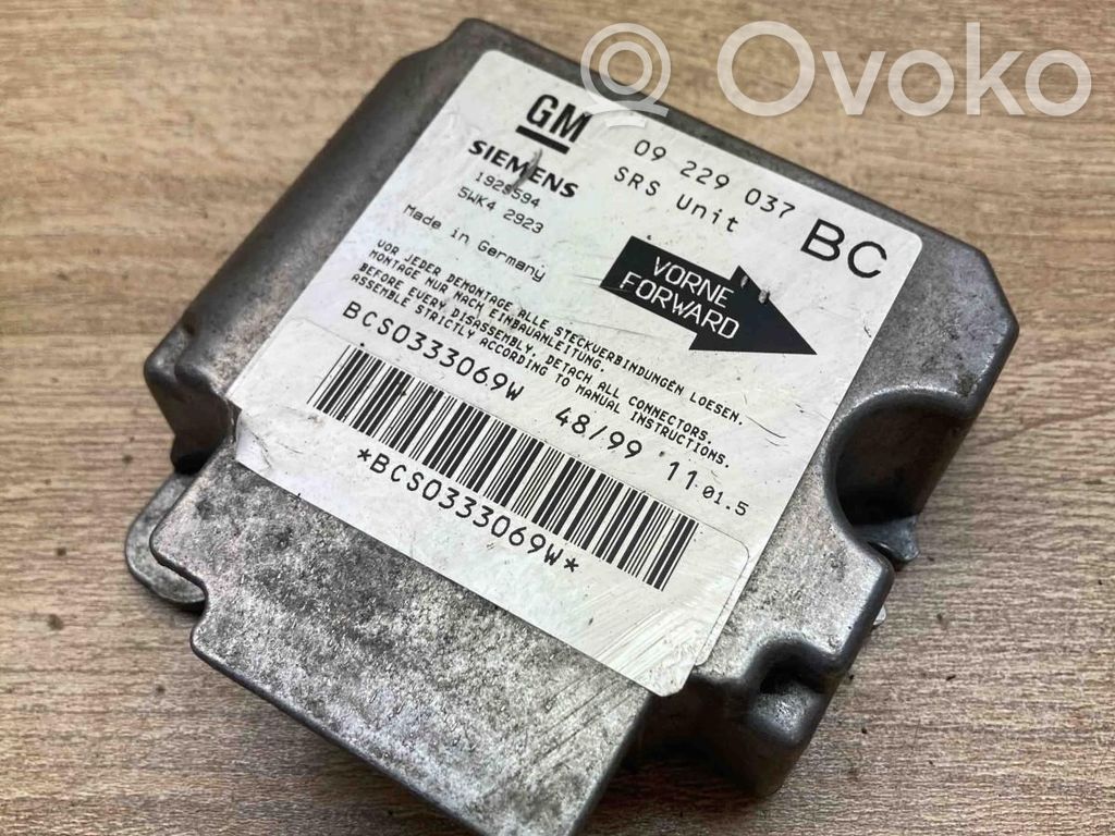 Opel Vectra B Centralina/modulo airbag 