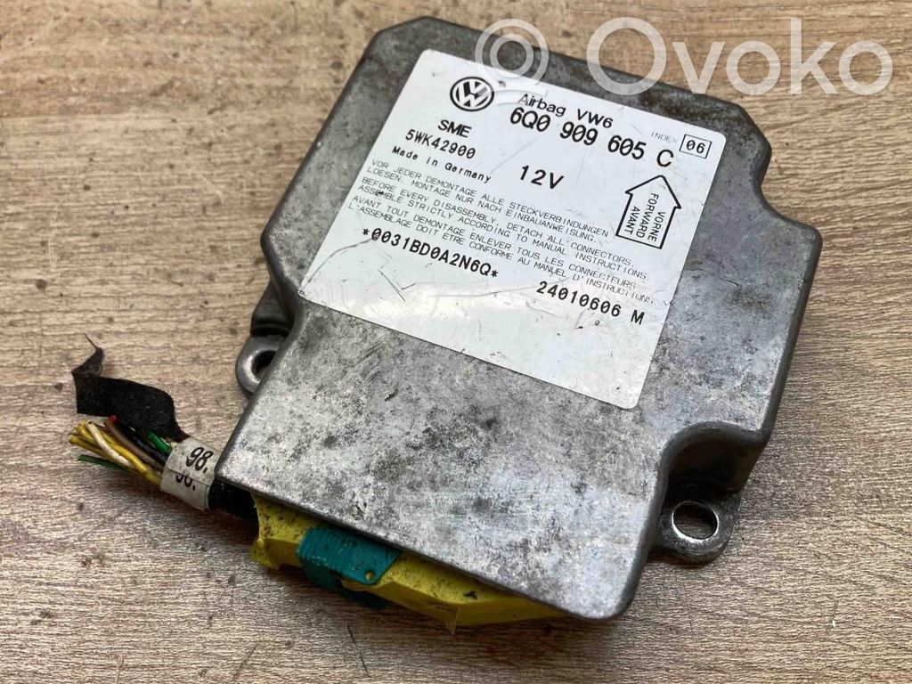 Sterownik / Moduł Airbag   6Q0909605C,5WK482900