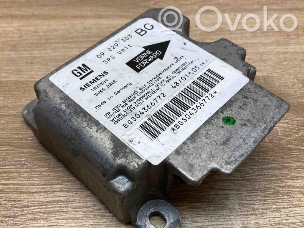Opel Zafira A Centralina/modulo airbag 