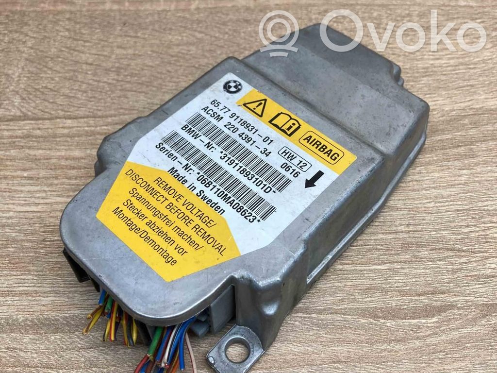 BMW 5 E60 E61 Centralina/modulo airbag 