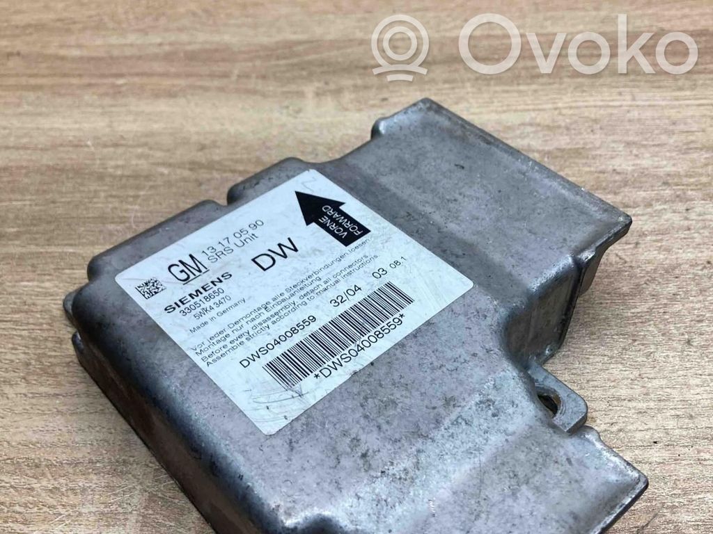 Opel Zafira A Centralina/modulo airbag 