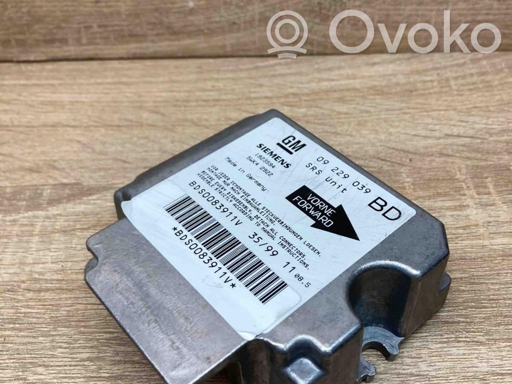 Opel Vectra B Centralina/modulo airbag 