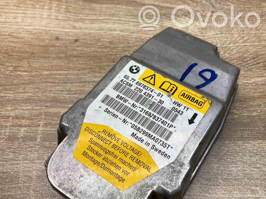 BMW 5 E60 E61 Unitate/modul de comandă airbaguri 