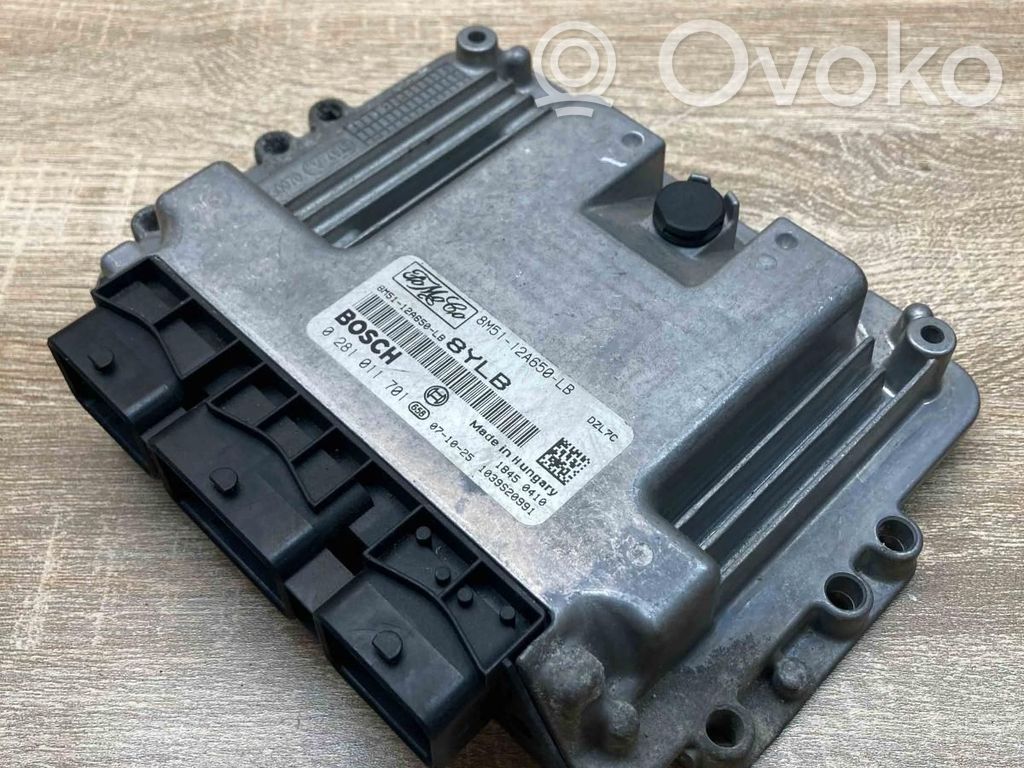Engine control unit/module ECU   8M5112A650LB,0281011701,8YLB