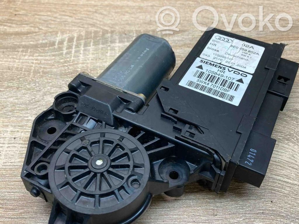 Audi A4 S4 B6 8E 8H Silniczek podnoszenia szyby drzwi tylnych 