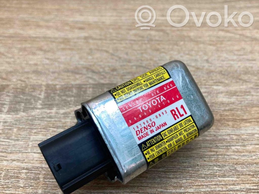 Toyota Prius (XW20) Sensor impacto/accidente para activar Airbag 