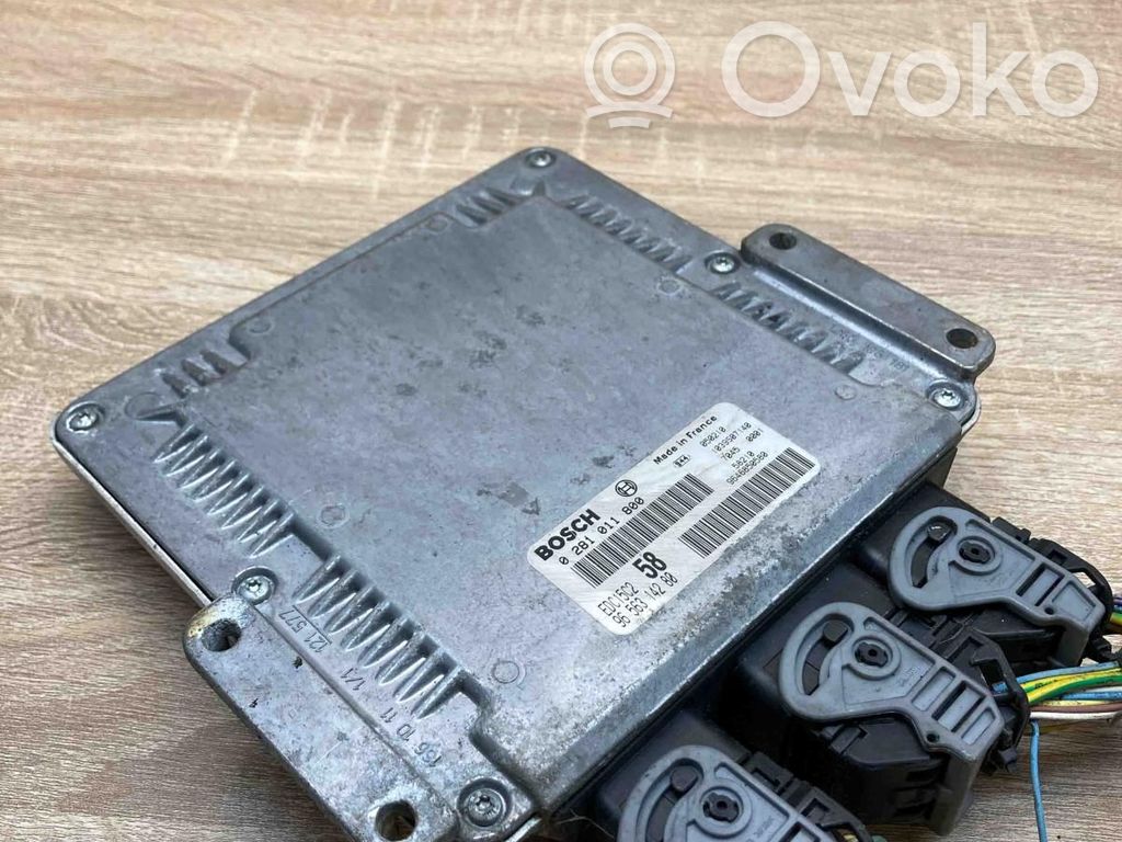 Engine control unit/module ECU   9656314280,0281011800,WITHPLUG