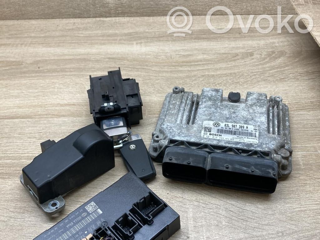 Volkswagen PASSAT B7 Kit centralina motore ECU e serratura 