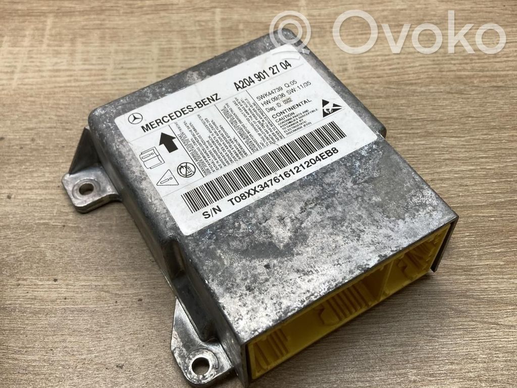 Mercedes-Benz C W204 Unitate/modul de comandă airbaguri 