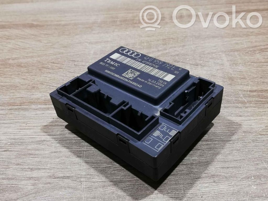 Audi A6 S6 C6 4F Centralina/modulo portiere 