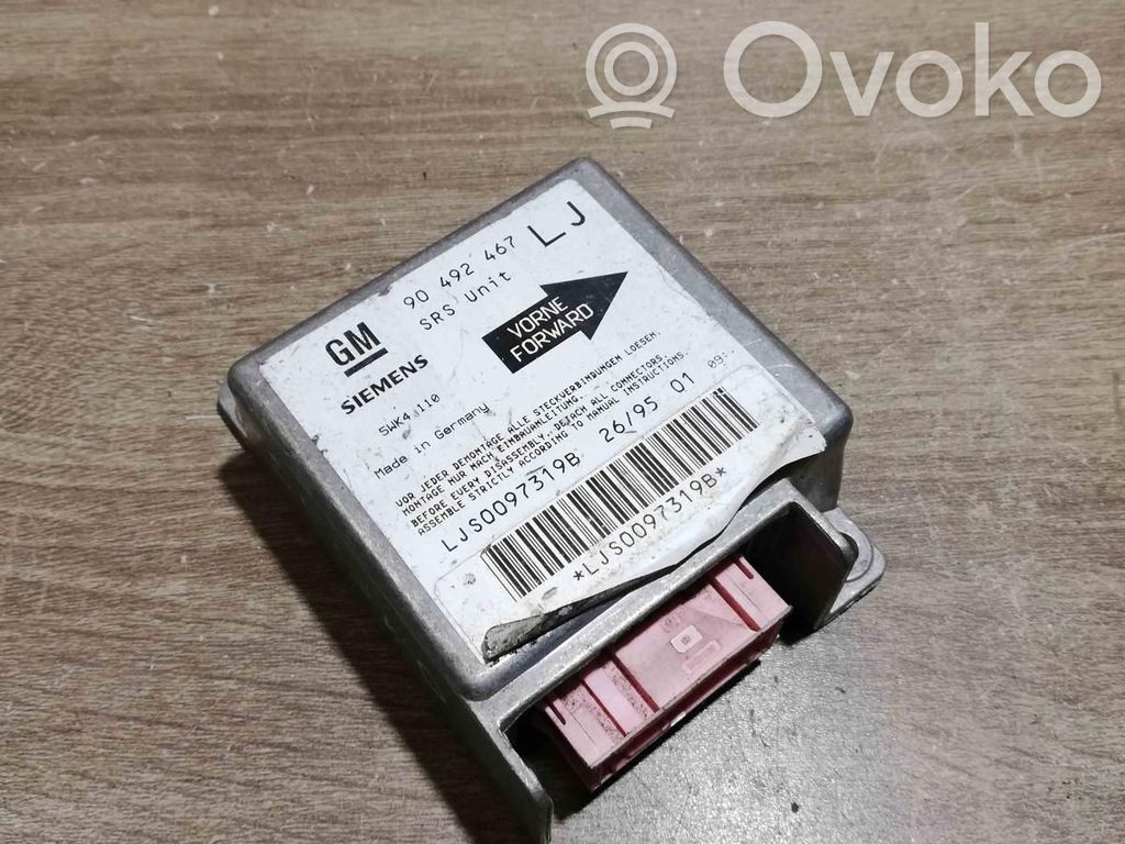 Opel Omega B1 Centralina/modulo airbag 