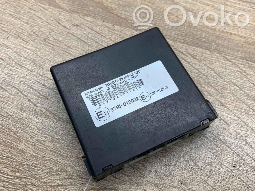Toyota Corolla Verso AR10 Unité de commande dispositif d'immobilisation