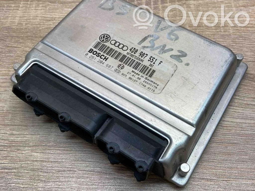 Engine control unit/module ECU   4D0907551F,0261204687