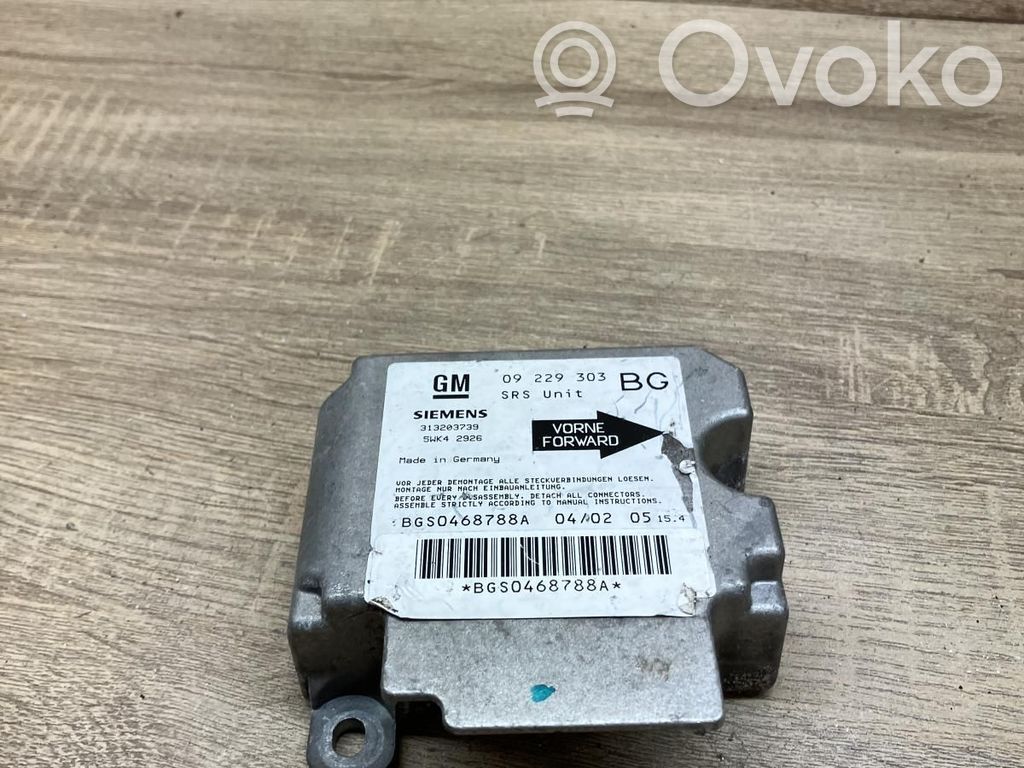 Opel Zafira A Centralina/modulo airbag 