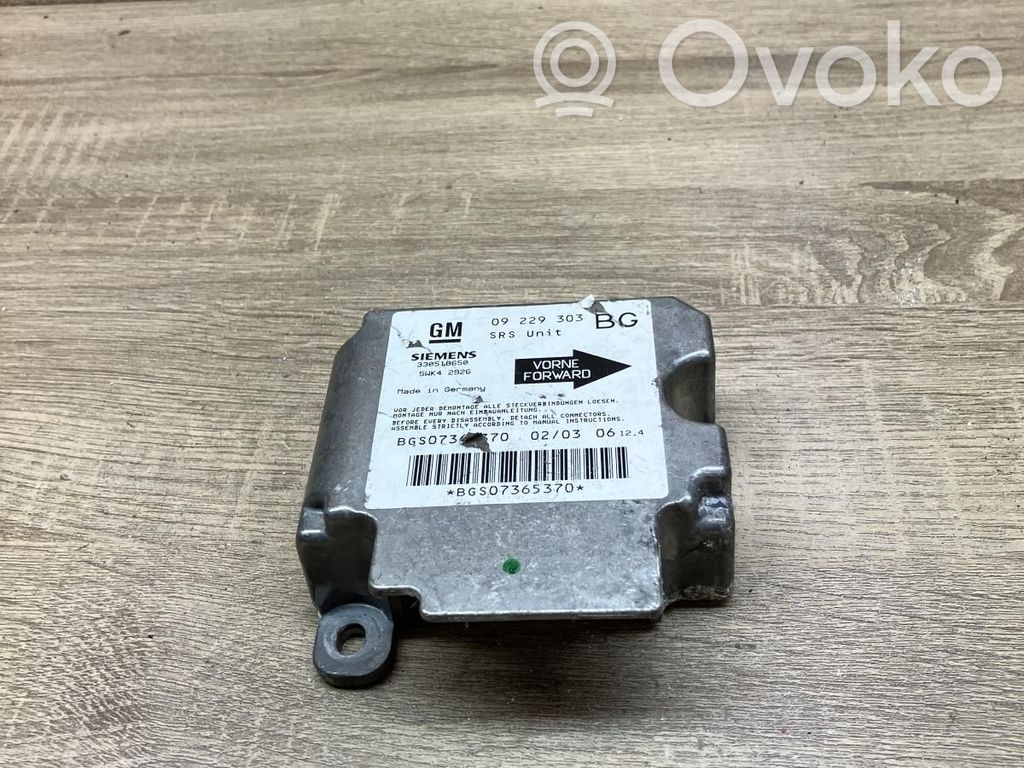 Opel Zafira A Centralina/modulo airbag 