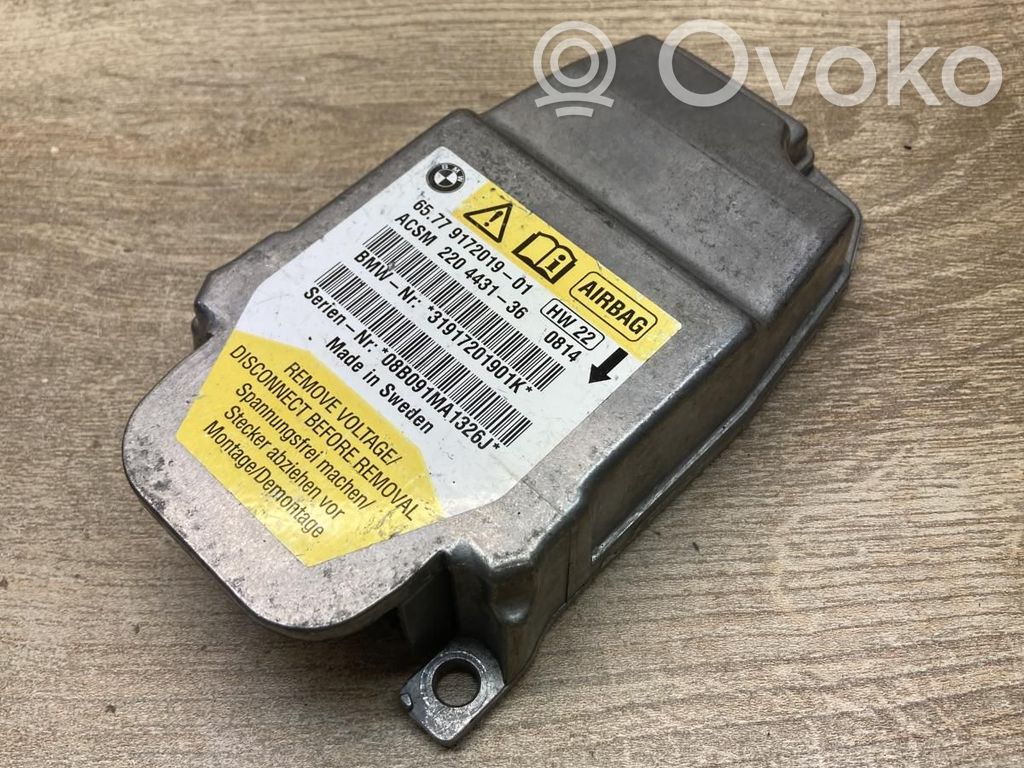 Unidad de control/módulo del Airbag   9172019,2204431