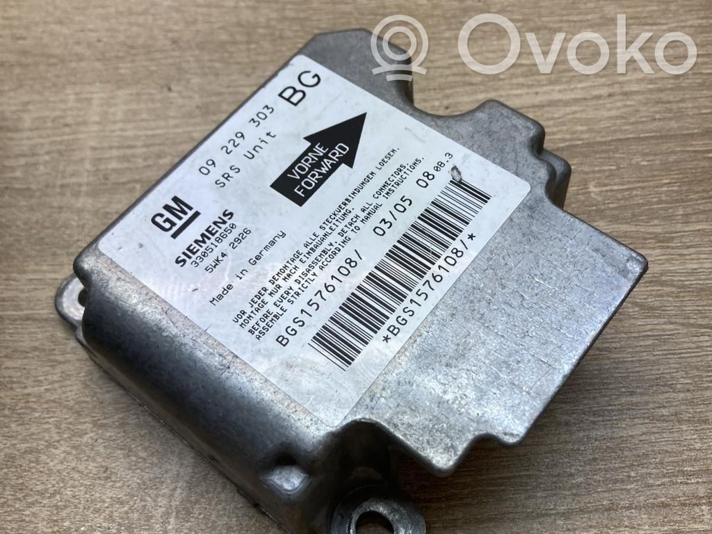Opel Zafira A Centralina/modulo airbag 