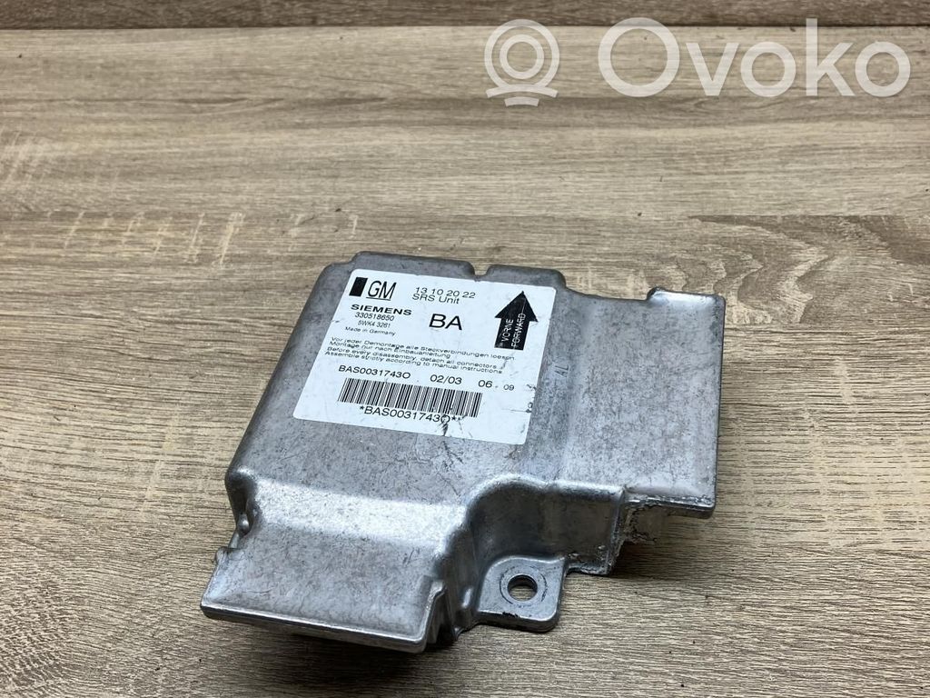 Opel Vectra C Module de contrôle airbag