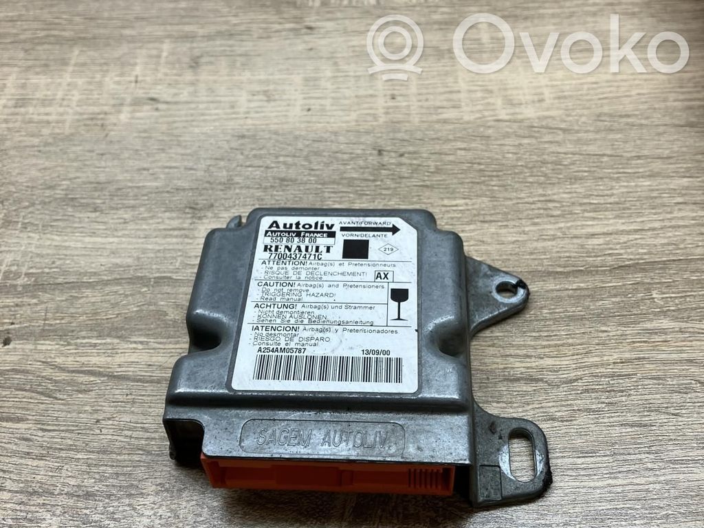 Centralina/modulo airbag   7700437471C,550803800