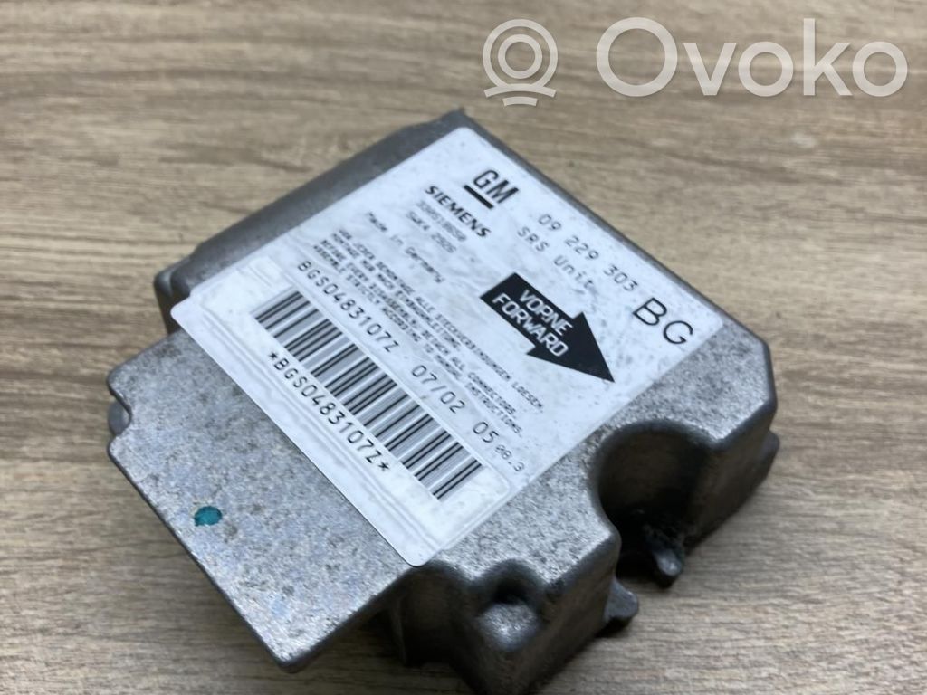 Opel Astra G Module de contrôle airbag