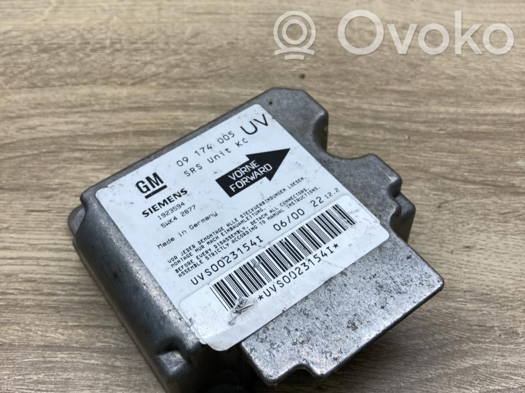 Opel Zafira A Module de contrôle airbag
