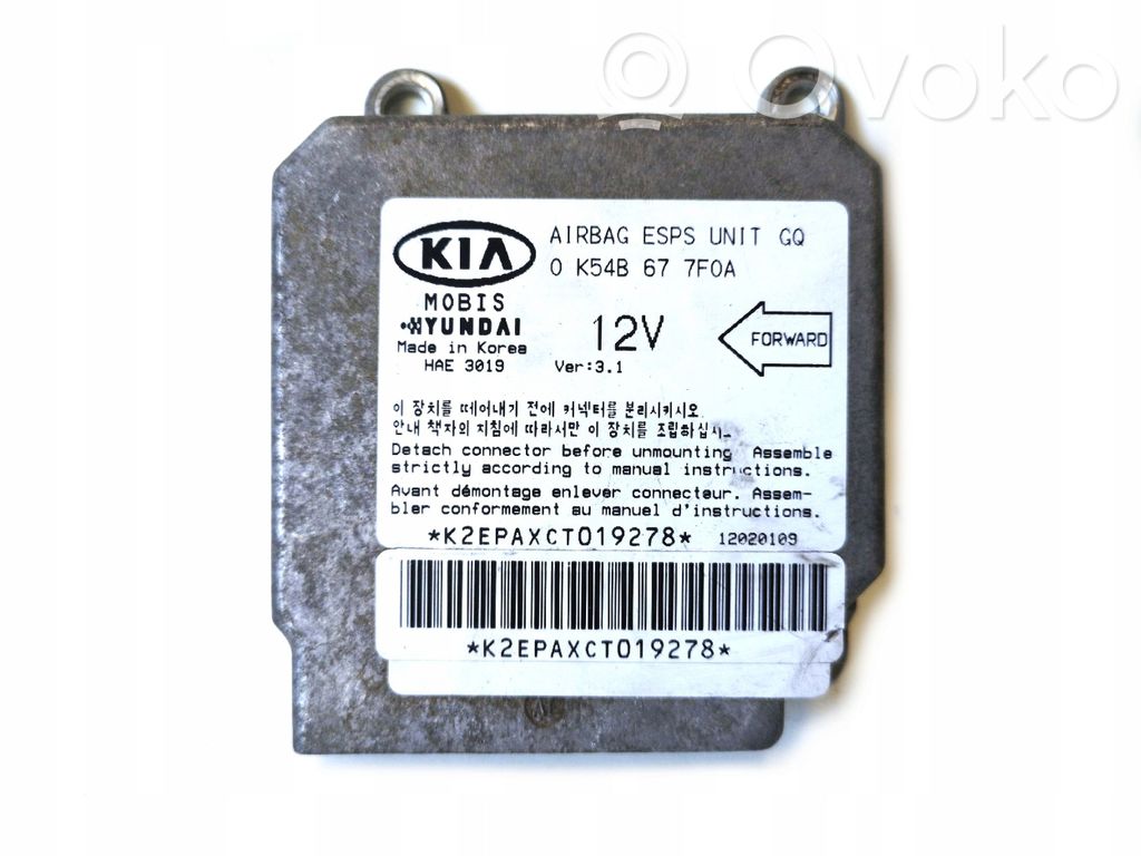 KIA Carnival Unidad de control/módulo del Airbag 