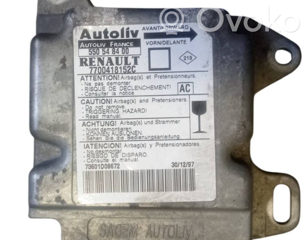 Renault Megane I Sterownik / Moduł Airbag 