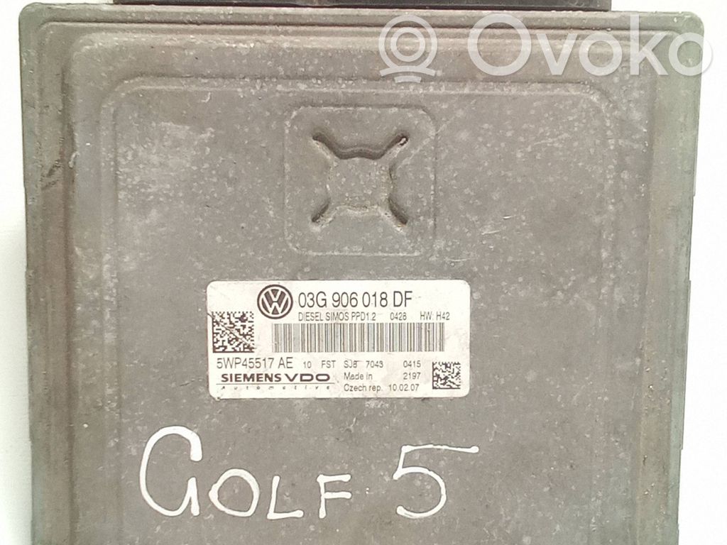 Engine control unit/module   03G906018DF,5WP40513AC