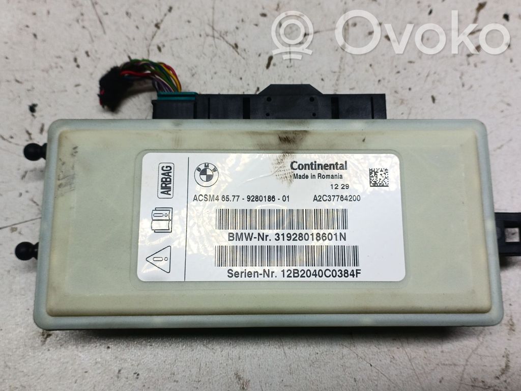 BMW 3 F30 F35 F31 Unitate/modul de comandă airbaguri 