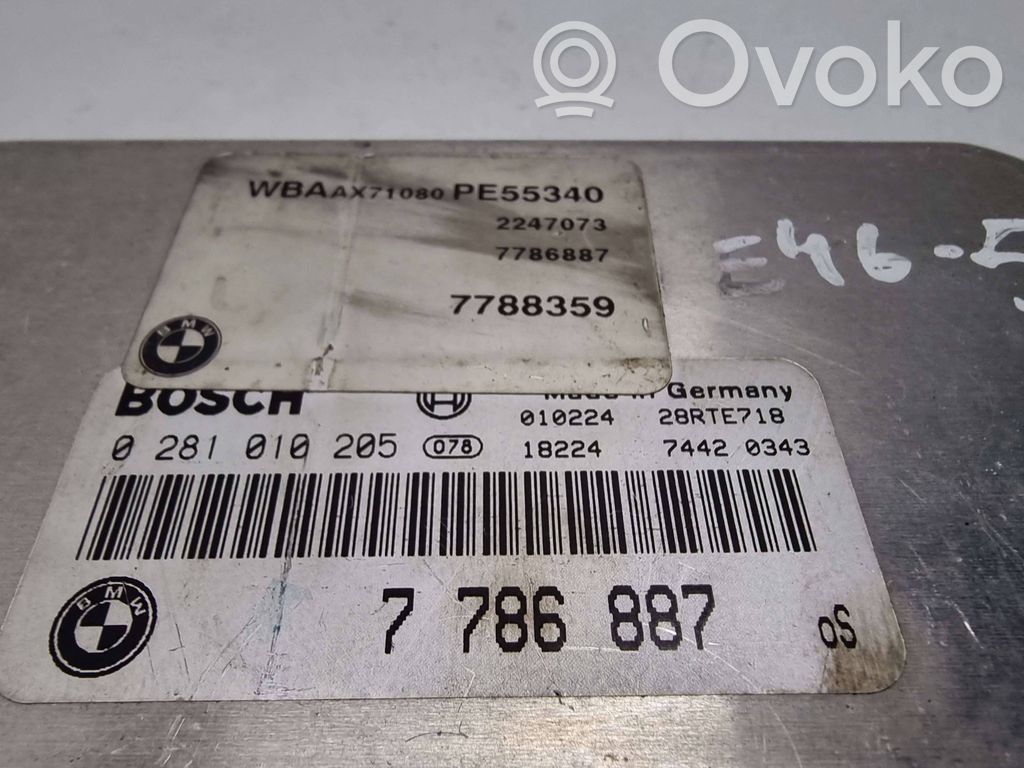 Engine control unit/module   0281010205,7788359,7786887