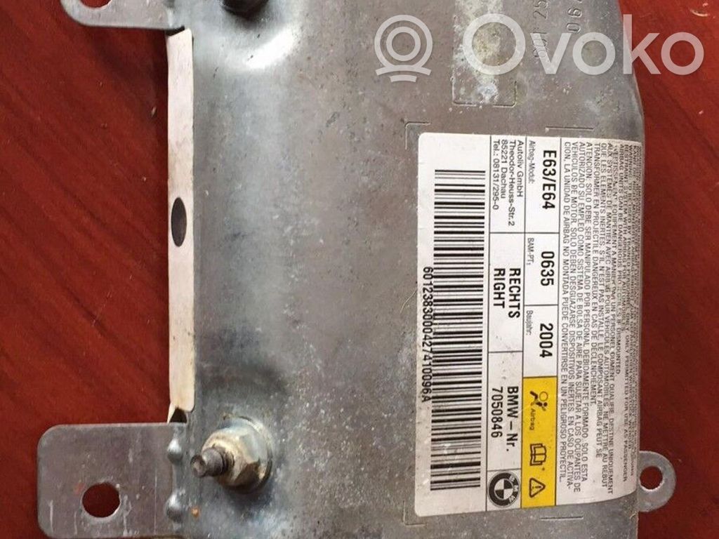 BMW 6 E63 E64 Front door airbag 