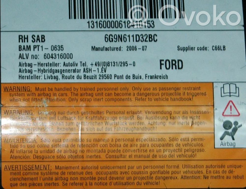 Ford Galaxy Airbag de siège 